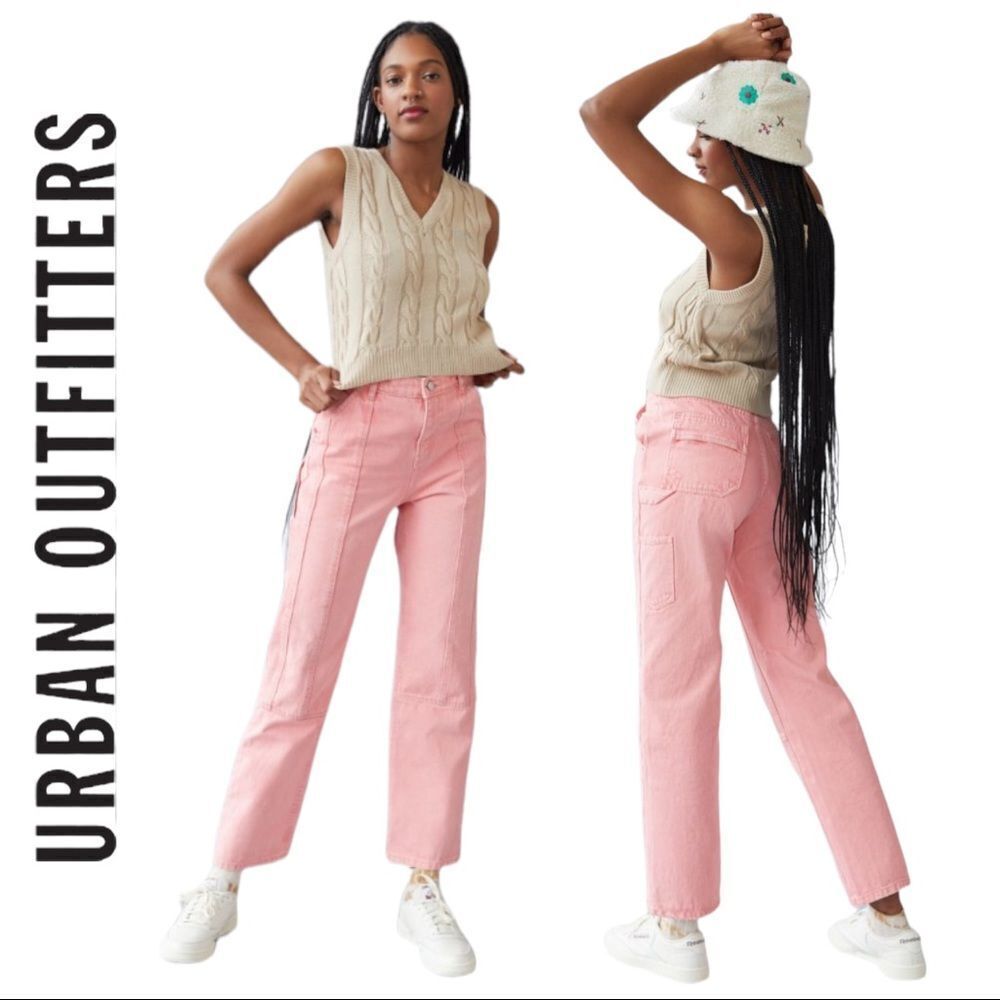 NEW Urban Outfitters BDG Pink Seamed Carpenter Jeans 27 28 29 30 31